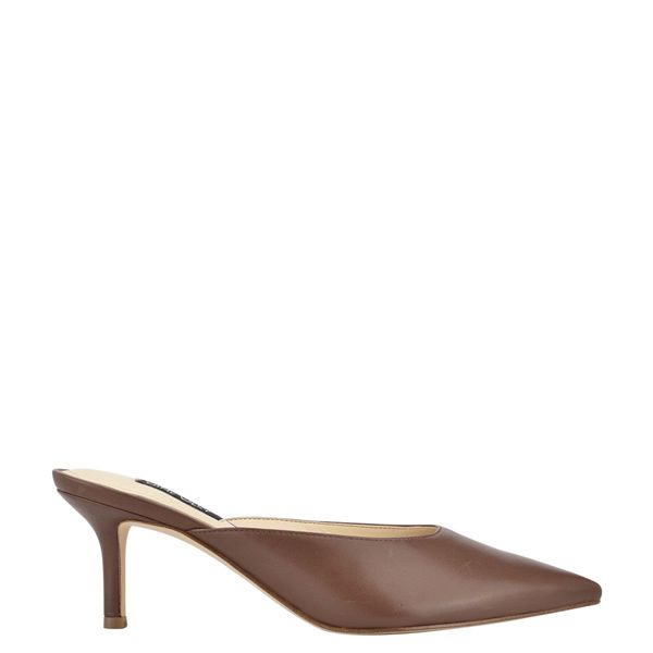 Nine West Ali Pointy Toe Brown Mules | South Africa 53M21-1K77